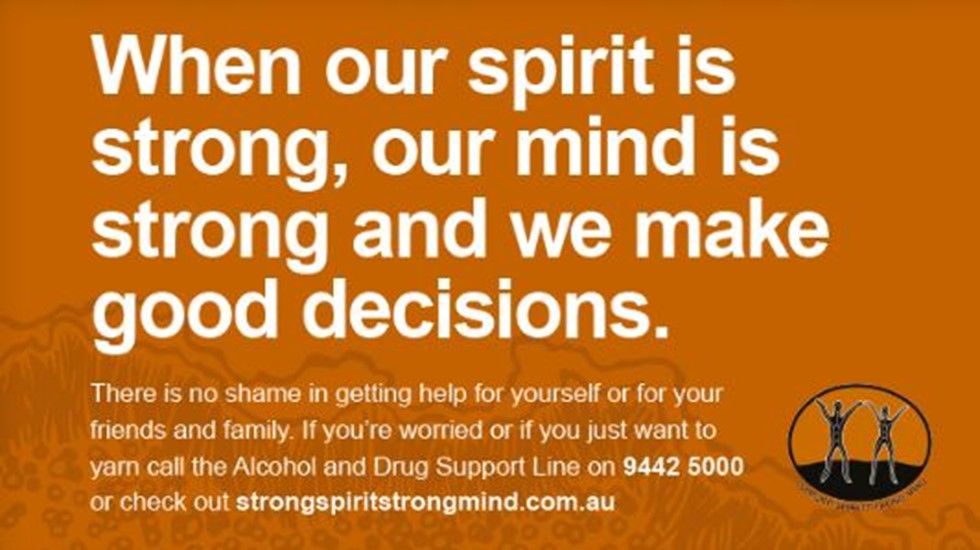 Strong Spirit Strong Mind poster - Strong inner spirit keeps our family strong (featuring a footballer)